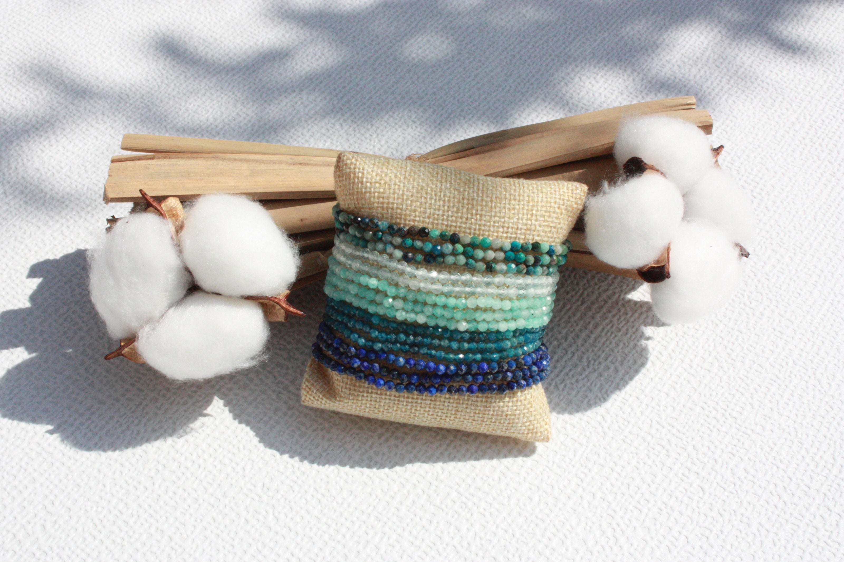 Bracelet pierres naturelles facettées