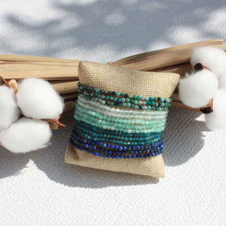 Bracelet pierres naturelles facettées