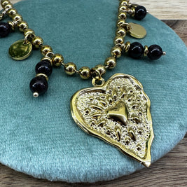 Collier Coeur & Grenat