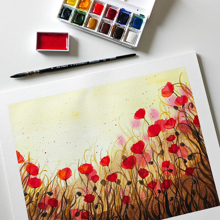 Atelier peindre un champ de coquelicot à l'aquarelle - 30/05/26