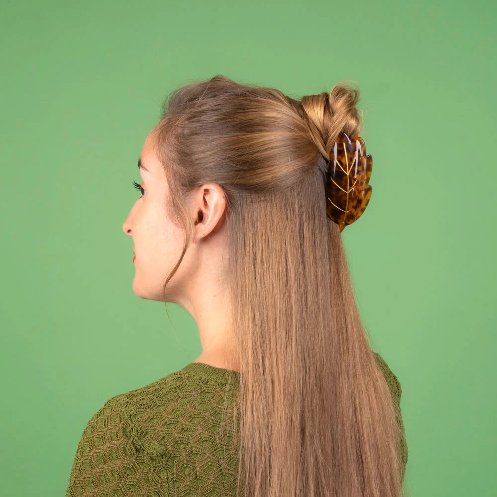 Pince à cheveux feuille