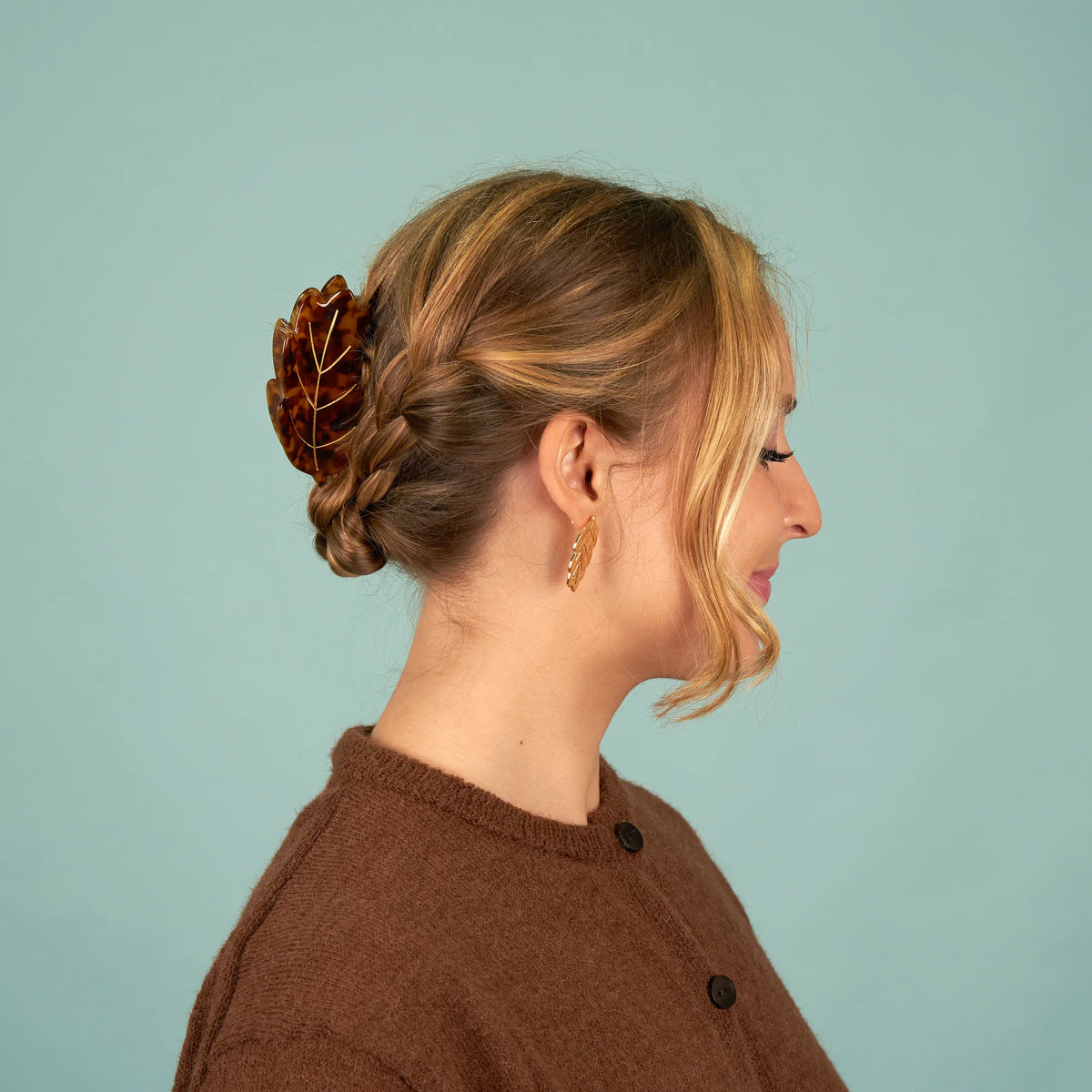 Pince à cheveux feuille