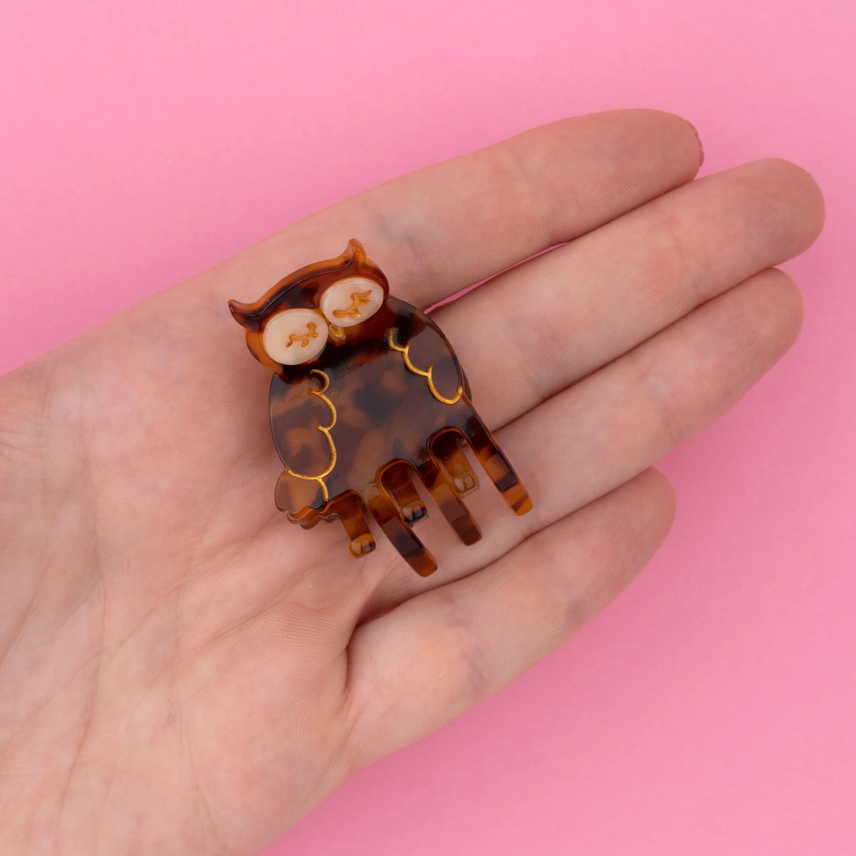Mini pince à cheveux hibou