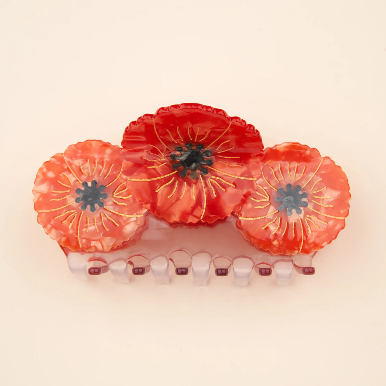 Grande pince trio de coquelicots