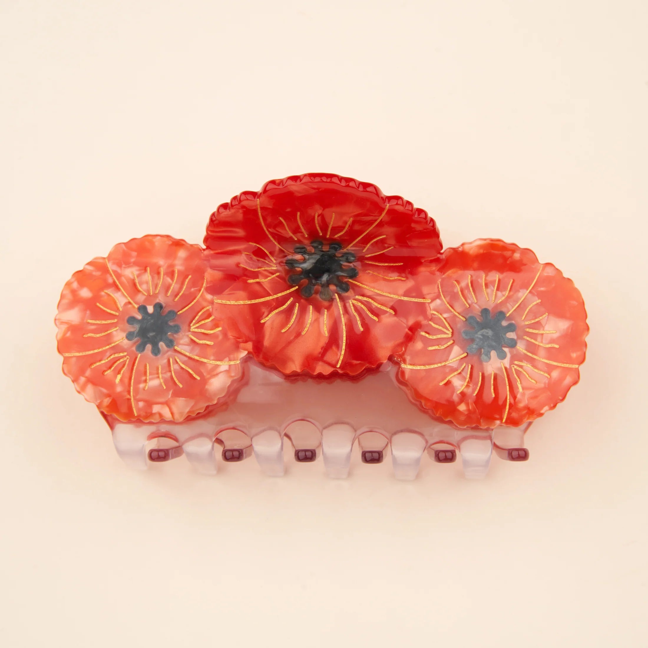 Grande pince trio de coquelicots