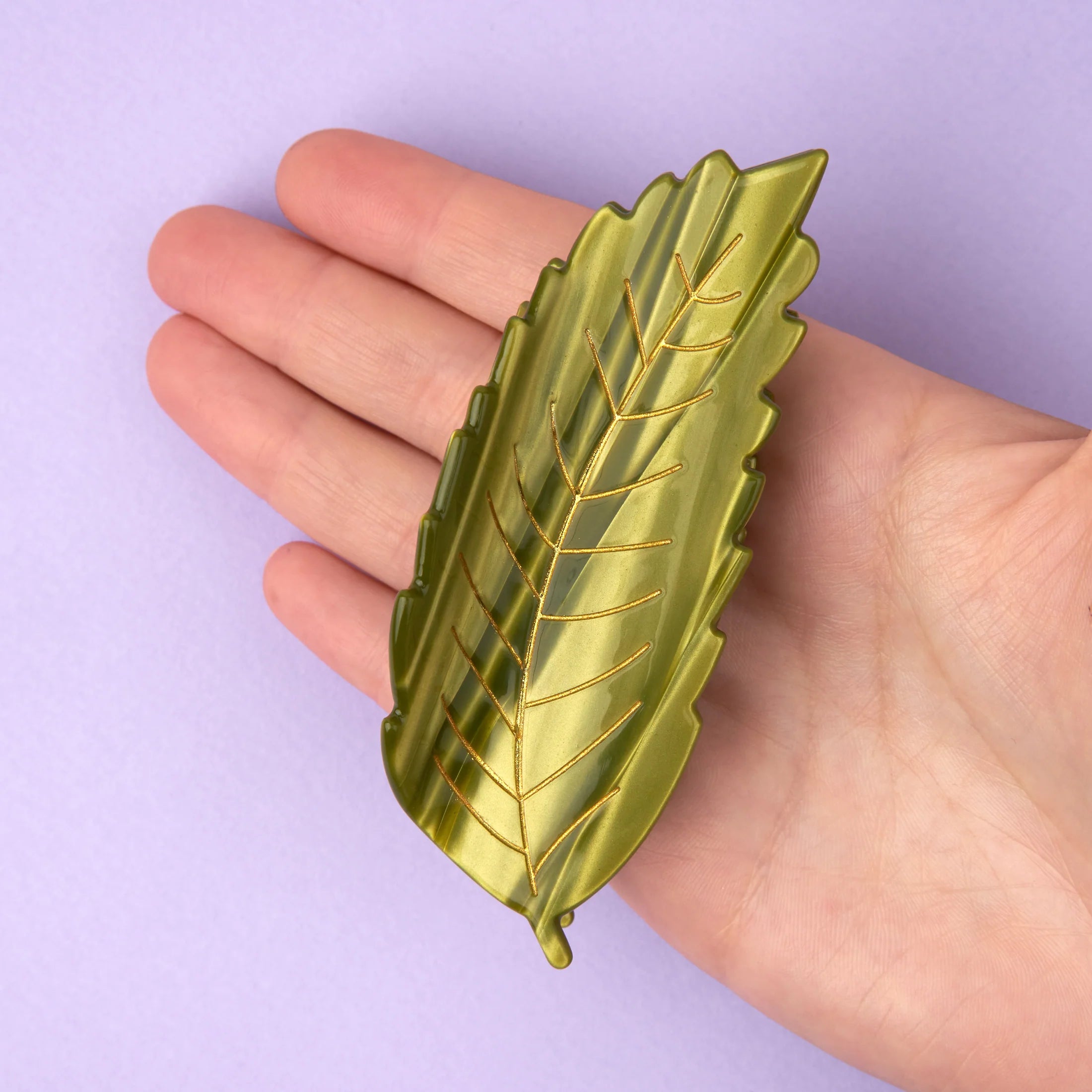 Pince à cheveux feuille de châtaigner