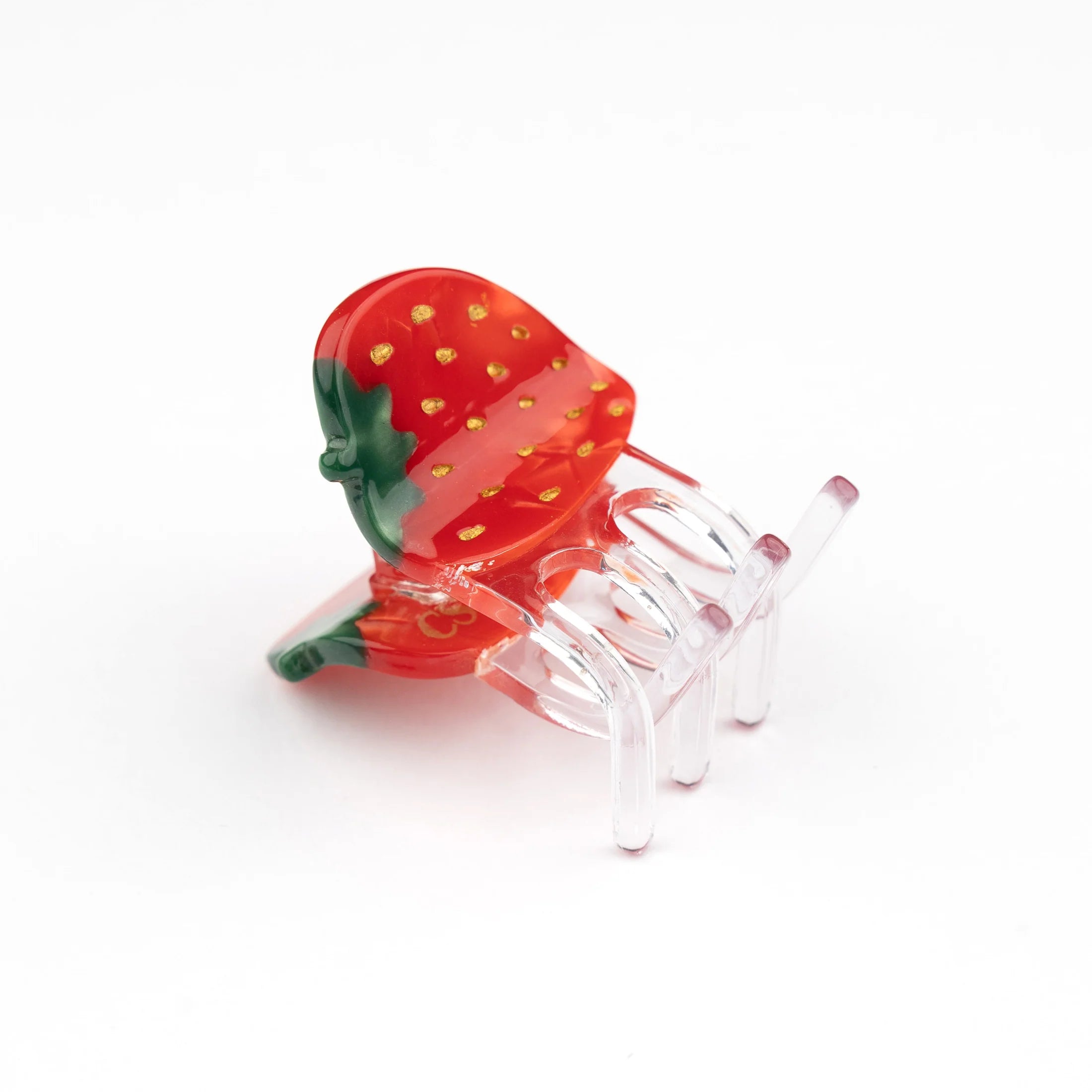 Mini pince à cheveux fraise