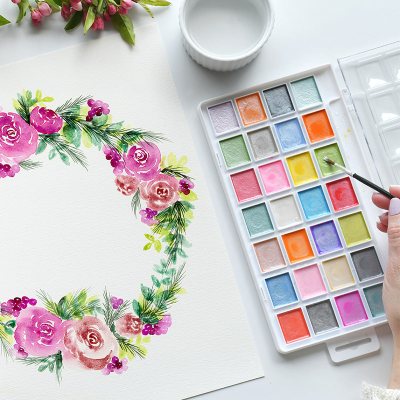 Atelier réaliser une couronne fleurie à l'aquarelle - 30/05/26