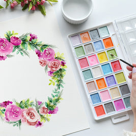 Atelier réaliser une couronne fleurie à l'aquarelle - 30/05/26