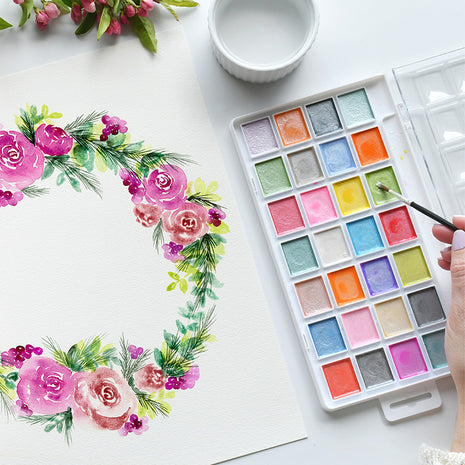 Atelier réaliser une couronne fleurie à l'aquarelle - 30/05/26