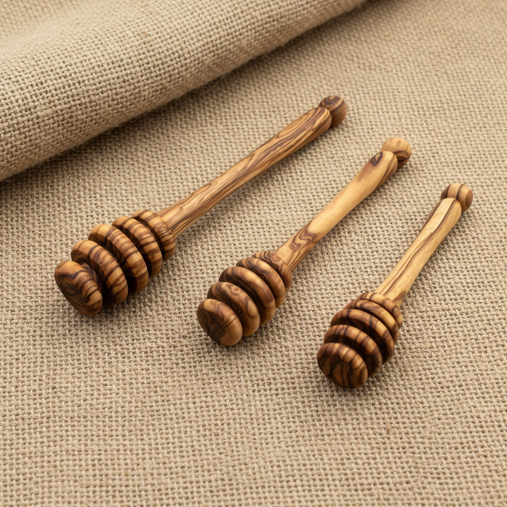 Cuillère à miel artisanale en bois d’olivier