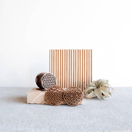 Fleur de vie en bois - Fabriquée en France