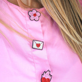 Broche Mini Coeur Enflammé