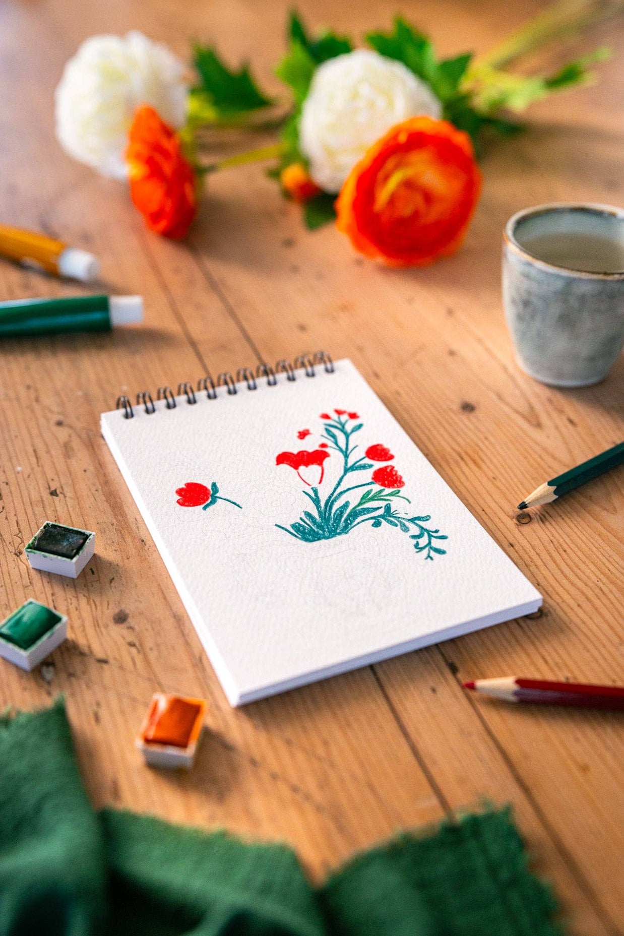 Coloring book A6 - Bloom