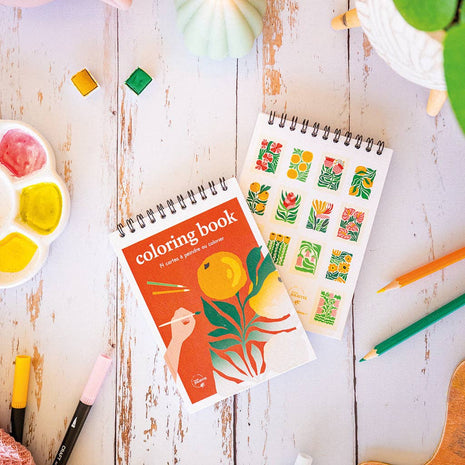 Carnet de coloriage A6 - Tropical