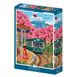 Puzzle 500 pièces - Fuji Blossoms