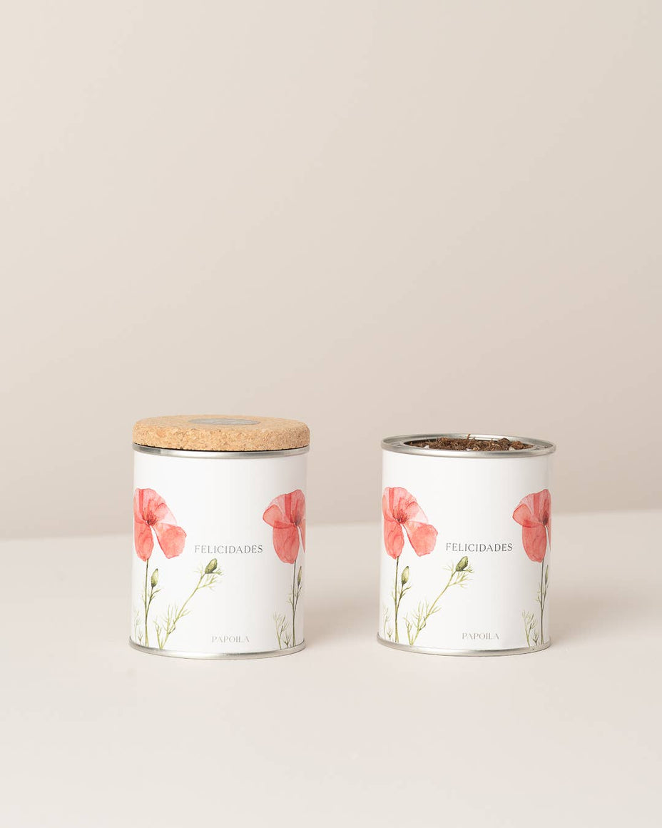 Jardin en boîte métallique « Félicitations » avec coquelicot à planter - Life in a Bag