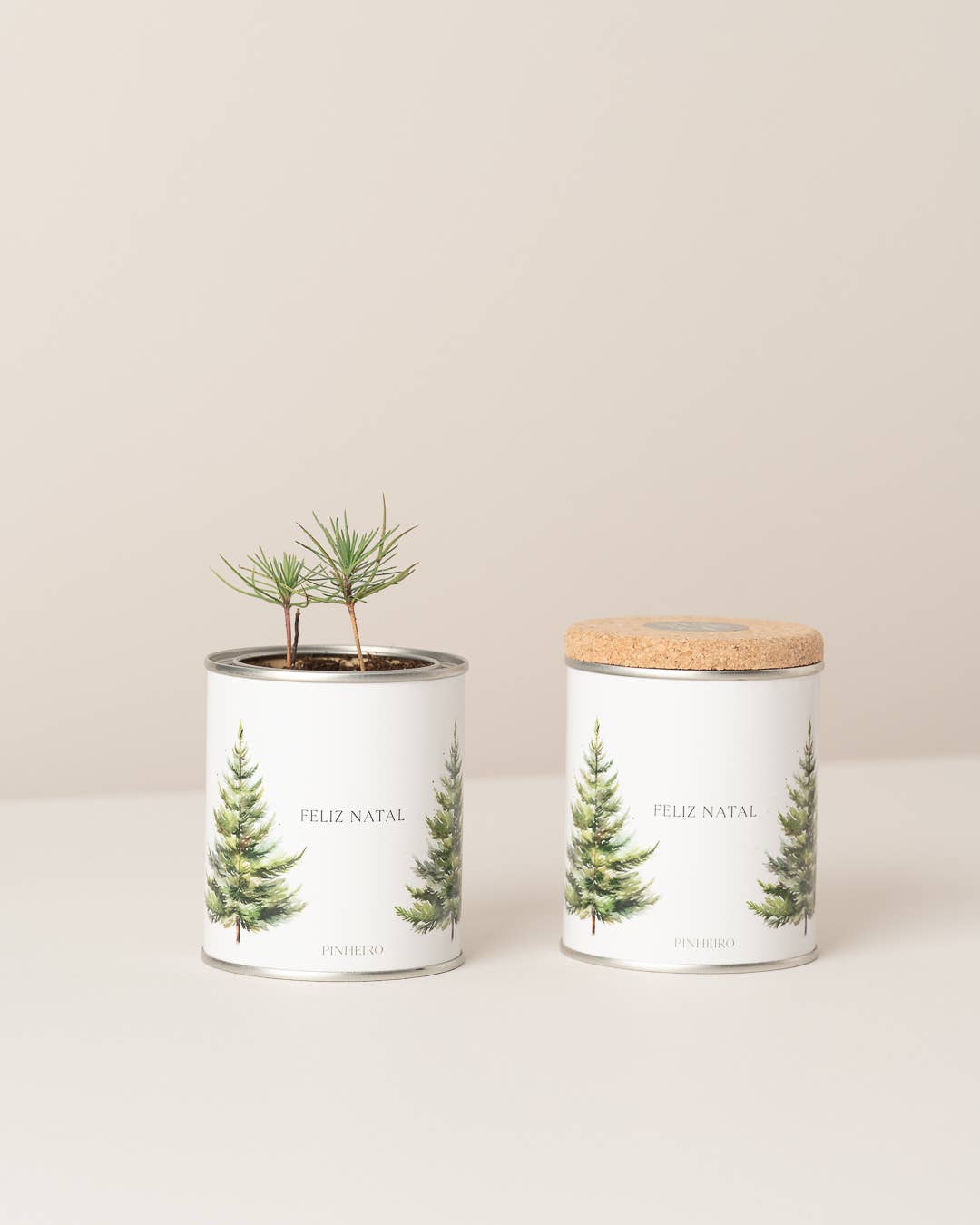 Jardin en boîte métallique « Merry Christmas » avec pousse d'arbre de Noël - Life in a Bag