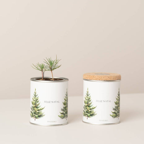 Jardin en boîte métallique « Merry Christmas » avec pousse d'arbre de Noël - Life in a Bag