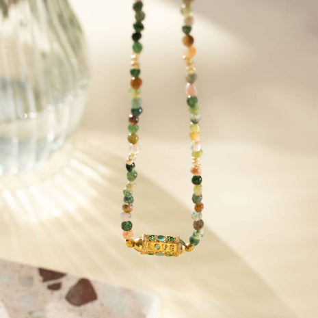 Kit DIY Bijouterie - Mon collier en pierres naturelles d'Agate Indienne