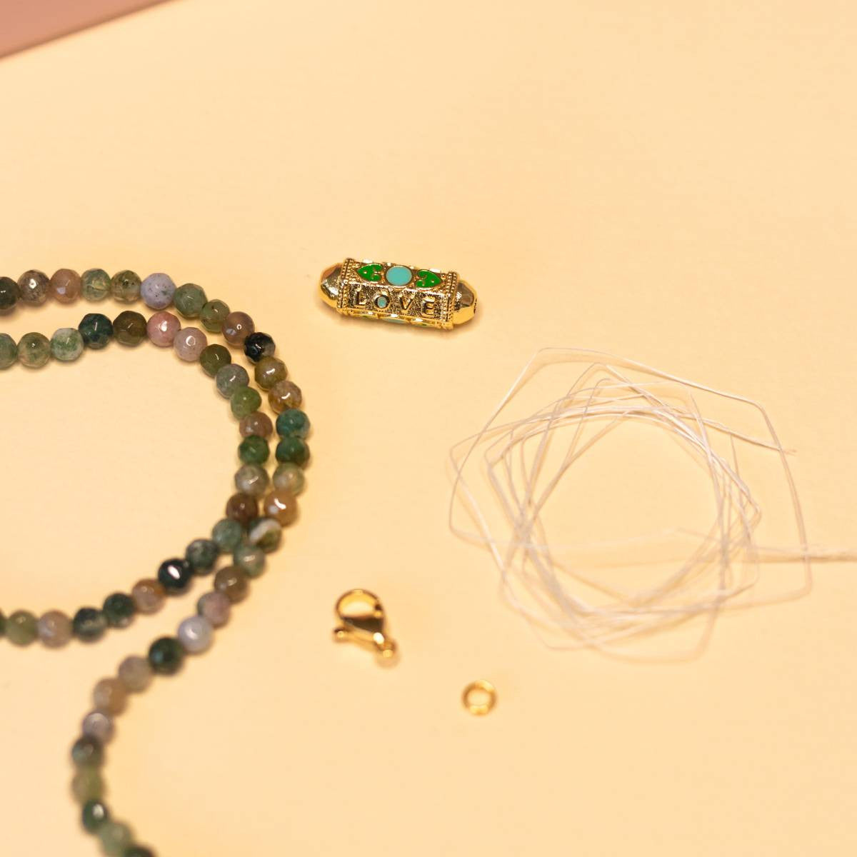 Kit DIY Bijouterie - Mon collier en pierres naturelles d'Agate Indienne