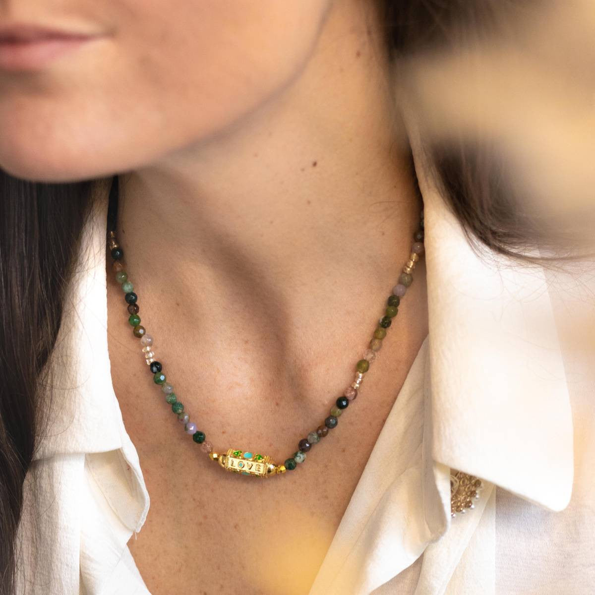 Kit DIY Bijouterie - Mon collier en pierres naturelles d'Agate Indienne