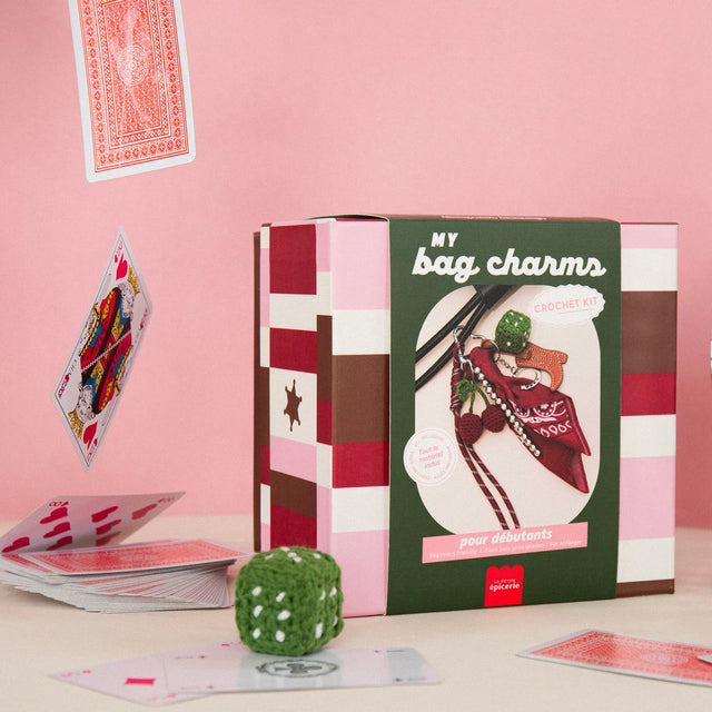 Kit crochet pour débutant - Bag charms - Cherry Cowboy
