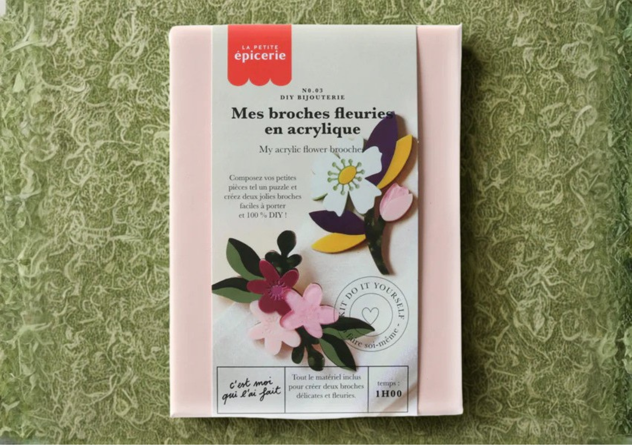 Kit créatif - Mes broches fleuries en acrylique