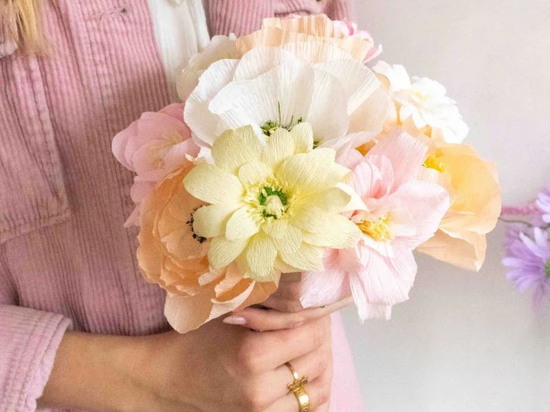 Kit créatif - Mes fleurs en papier crépon
