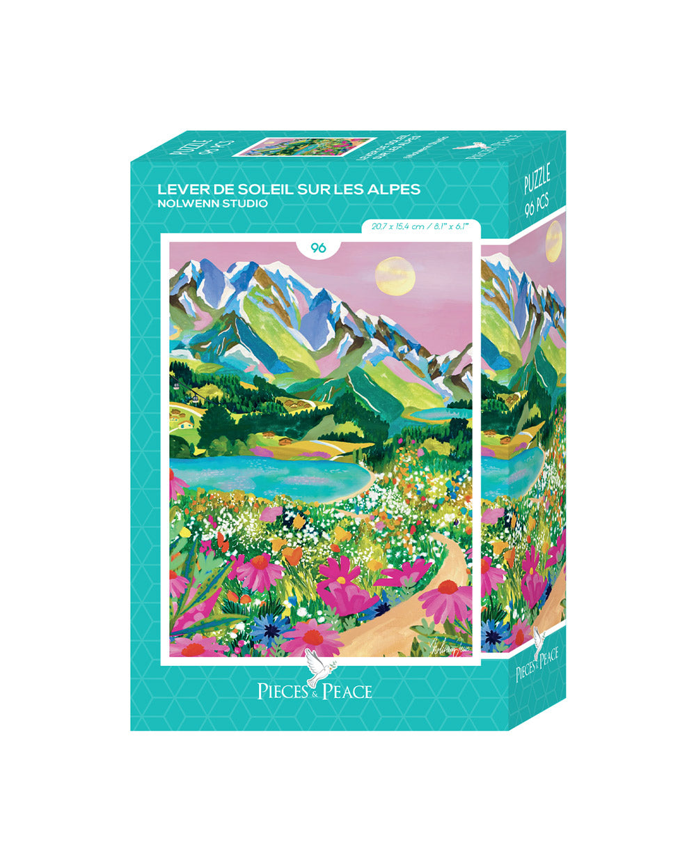 Mini-Puzzle 96 pièces - Lever de Soleil sur les Alpes