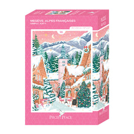 Mini-Puzzle 96 pièces - Megève, Alpes Françaises
