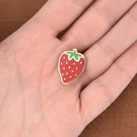Pin's émaillé Fraise à paillettes