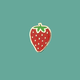 Pin's émaillé Fraise à paillettes