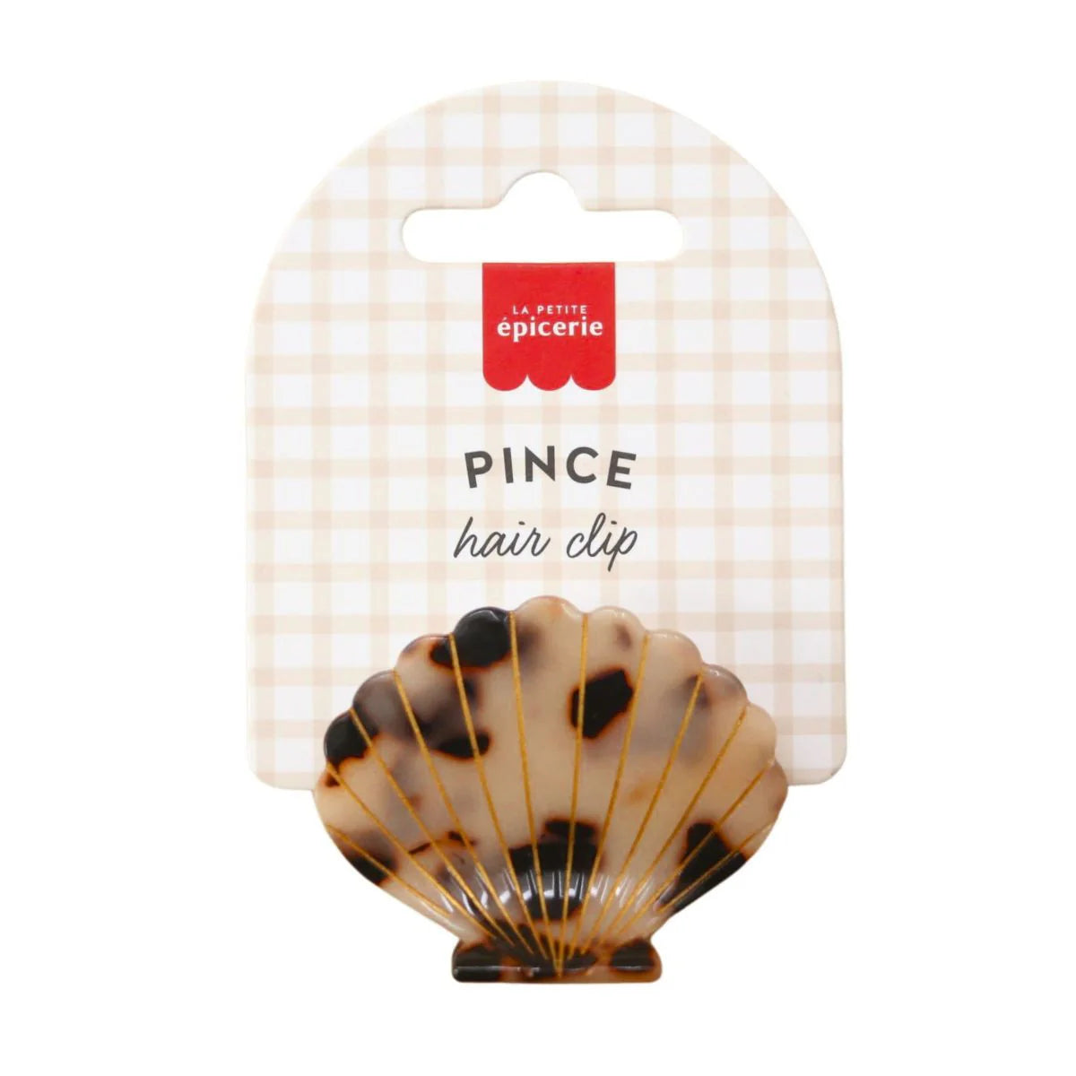 Pince à cheveux en acétate - Coquillage