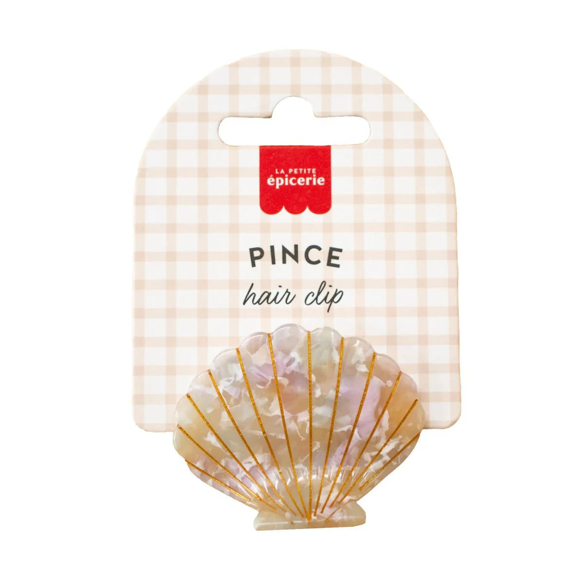 Pince à cheveux en acétate - Coquillage