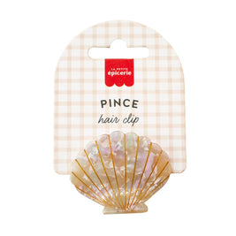 Pince à cheveux en acétate - Coquillage