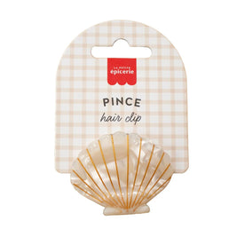 Pince à cheveux en acétate - Coquillage
