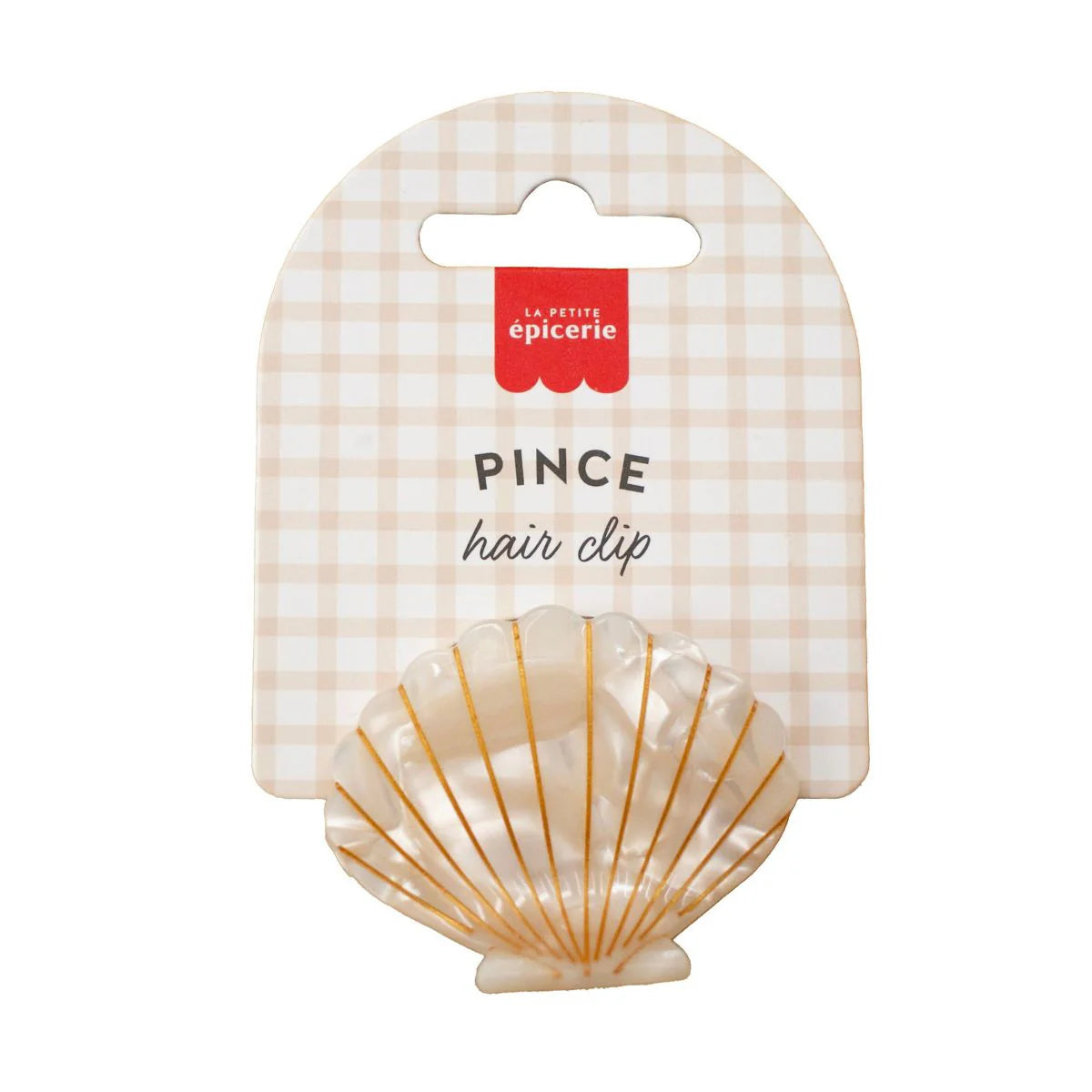 Pince à cheveux en acétate - Coquillage