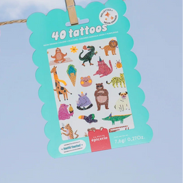 Tatouages enfants - Animaux Fluo et Paillettés