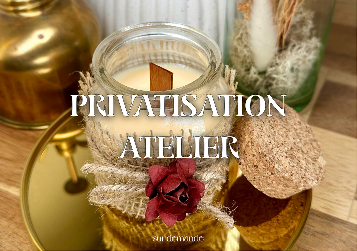 Atelier créer une bougie parfumée - Sur demande, privatisation.
