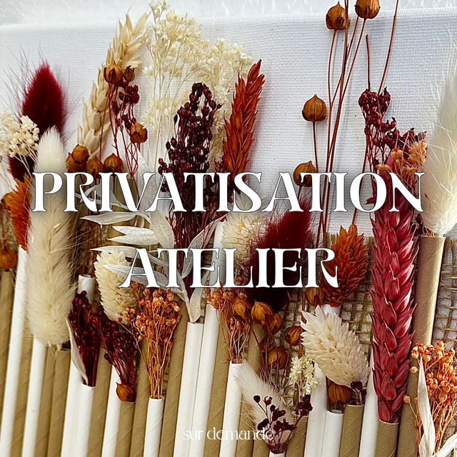 Atelier créer sa toile murale en fleurs séchées - Sur demande, privatisation.