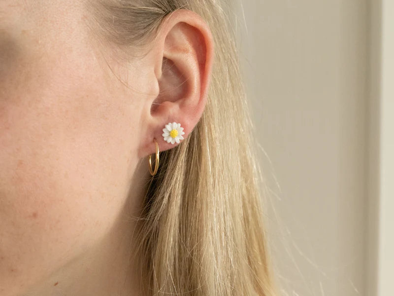 Puces d'oreilles en céramique - Pâquerette, Coeur ou Pastèque