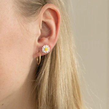 Puces d'oreilles en céramique - Pâquerette, Coeur ou Pastèque