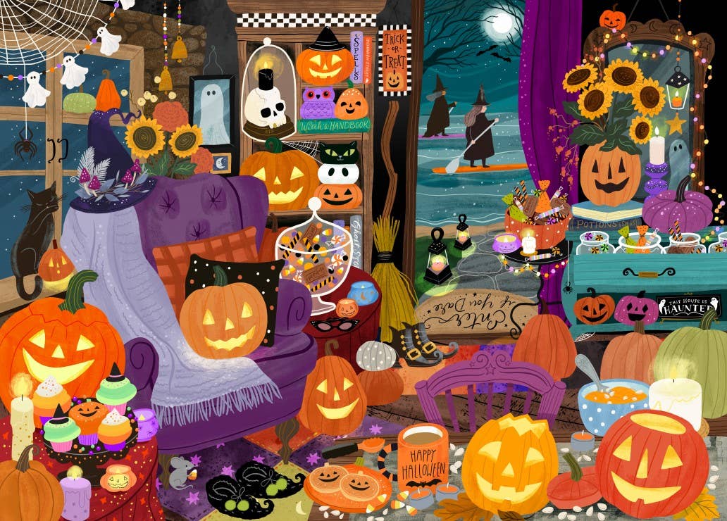 Puzzle 1500 Pièces • L'Heure des Sorcières d'Halloween