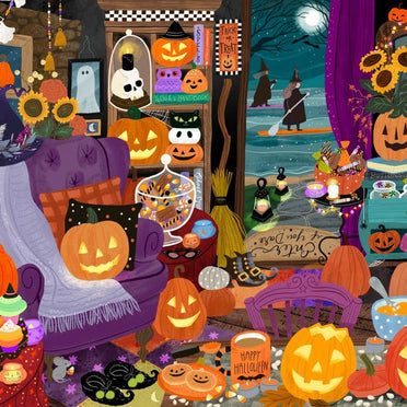 Puzzle 1500 Pièces • L'Heure des Sorcières d'Halloween