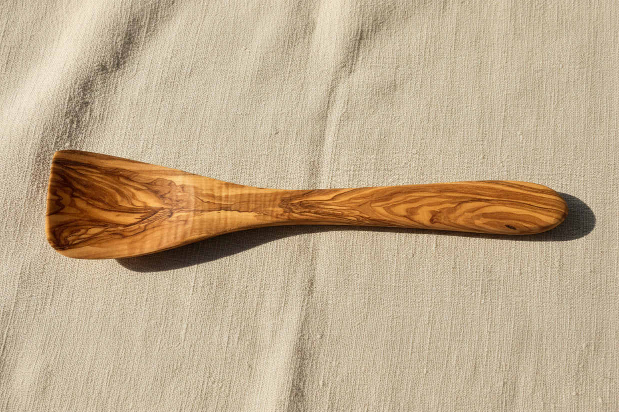 Spatule artisanale en bois d'olivier