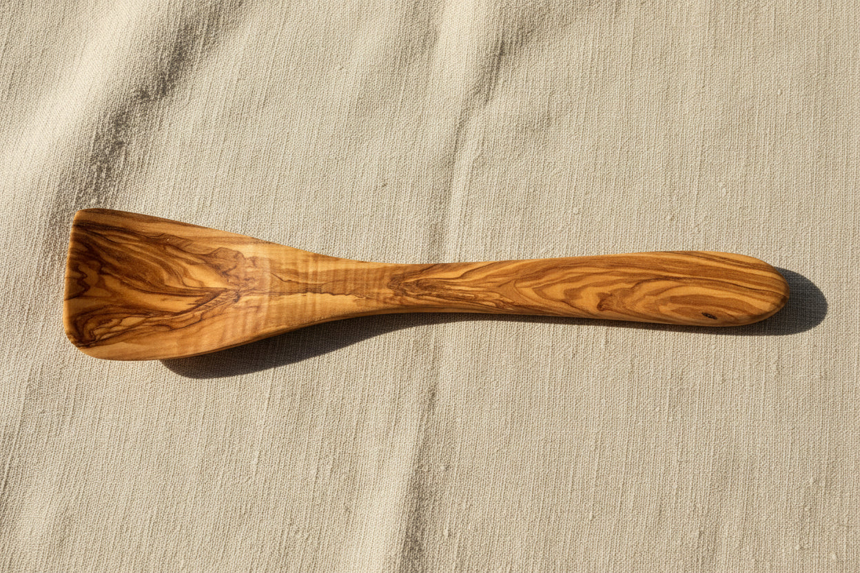 Spatule artisanale en bois d'olivier