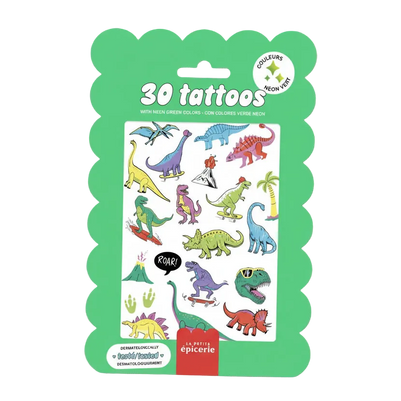 Tatouages enfants - Dinosaures fluo