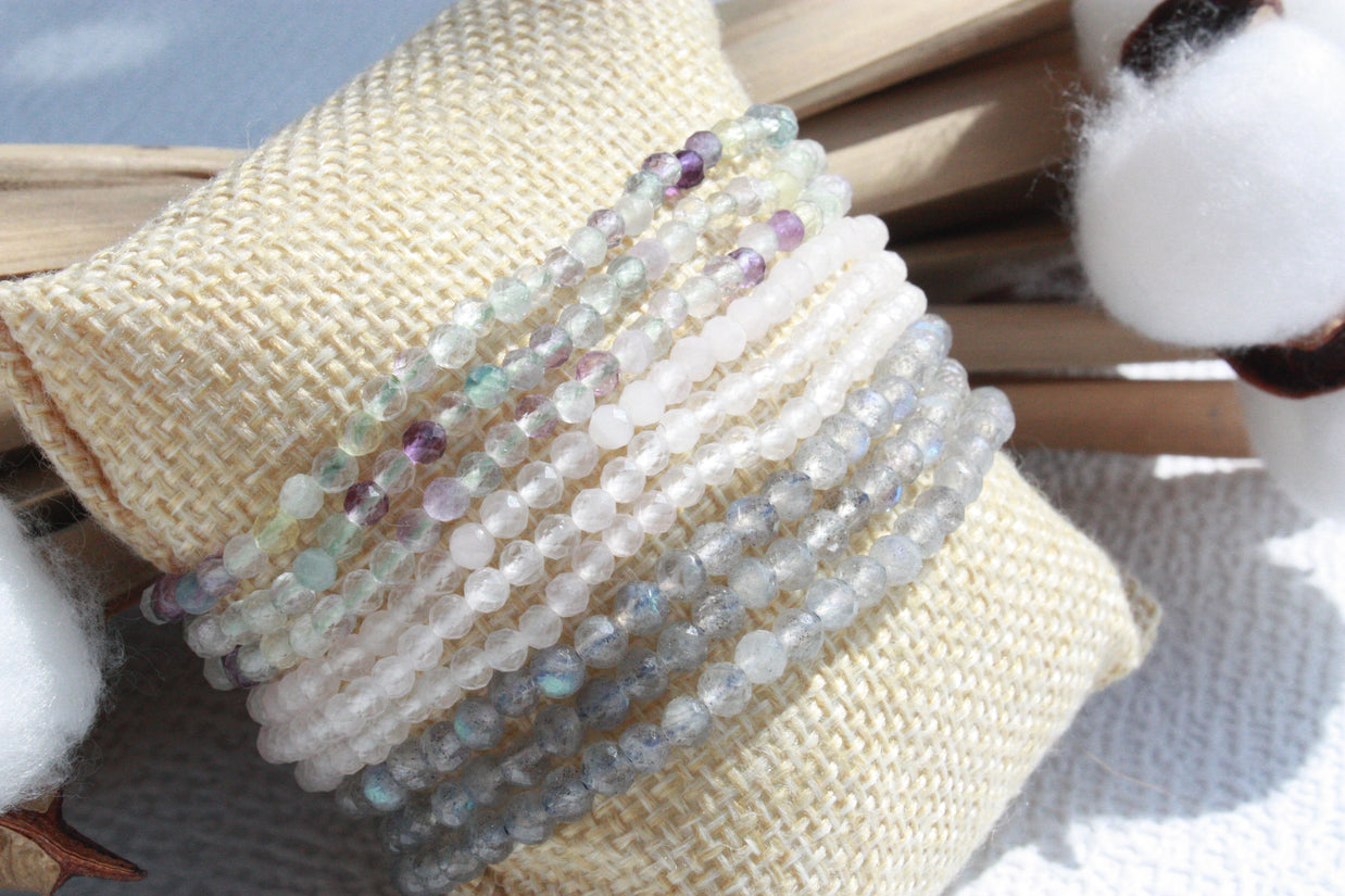 Bracelet pierres naturelles facettées